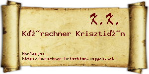 Kürschner Krisztián névjegykártya